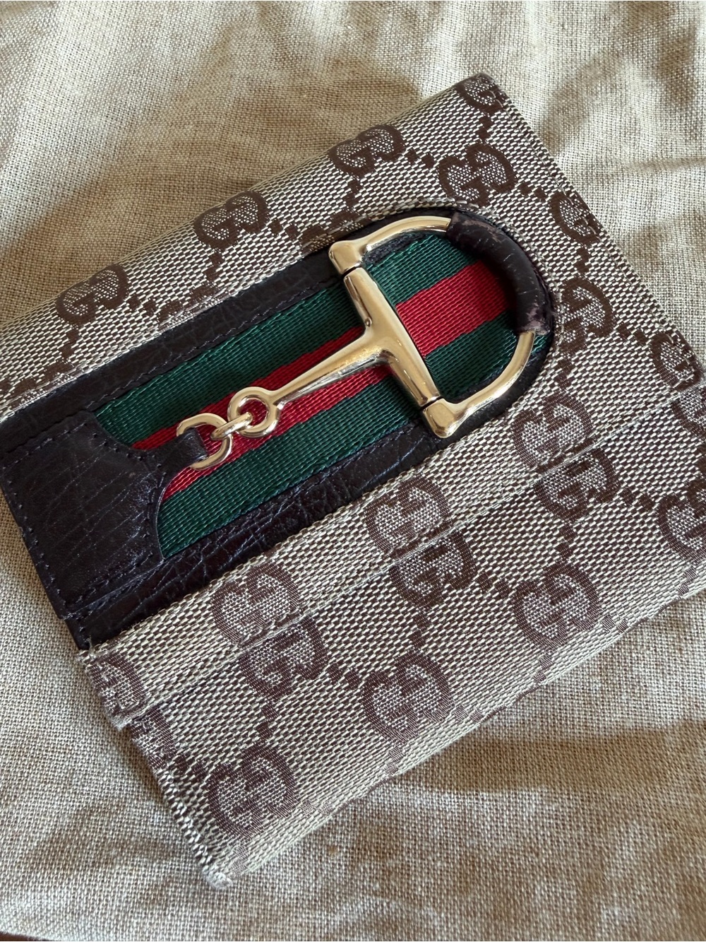 💚❤️GG Canvas Horsebit 1955 GG Canvas Wallet